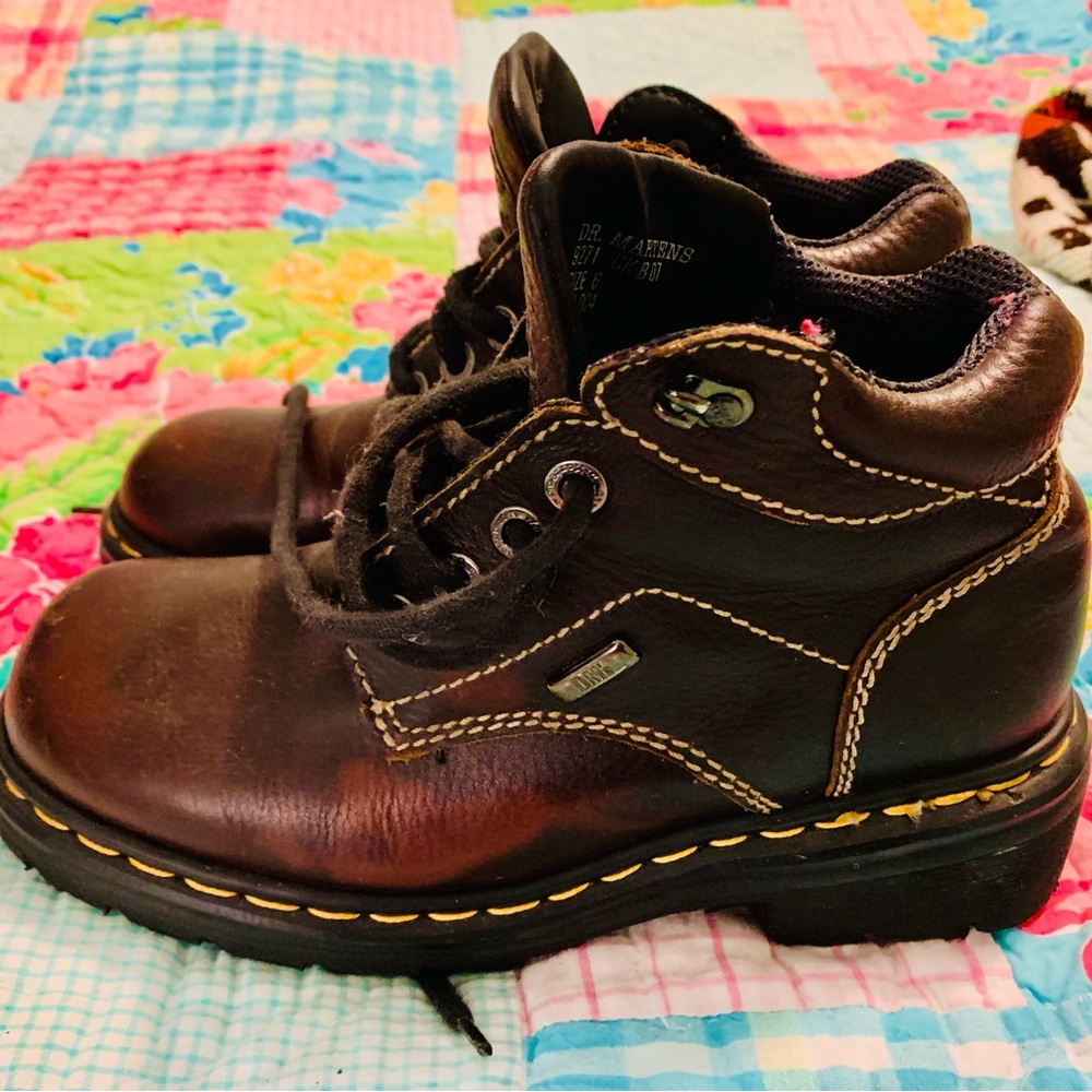 Dr. Martens Dark Brown Leather Ankle Boots Men’s Size 6 Women’s 7-7.5